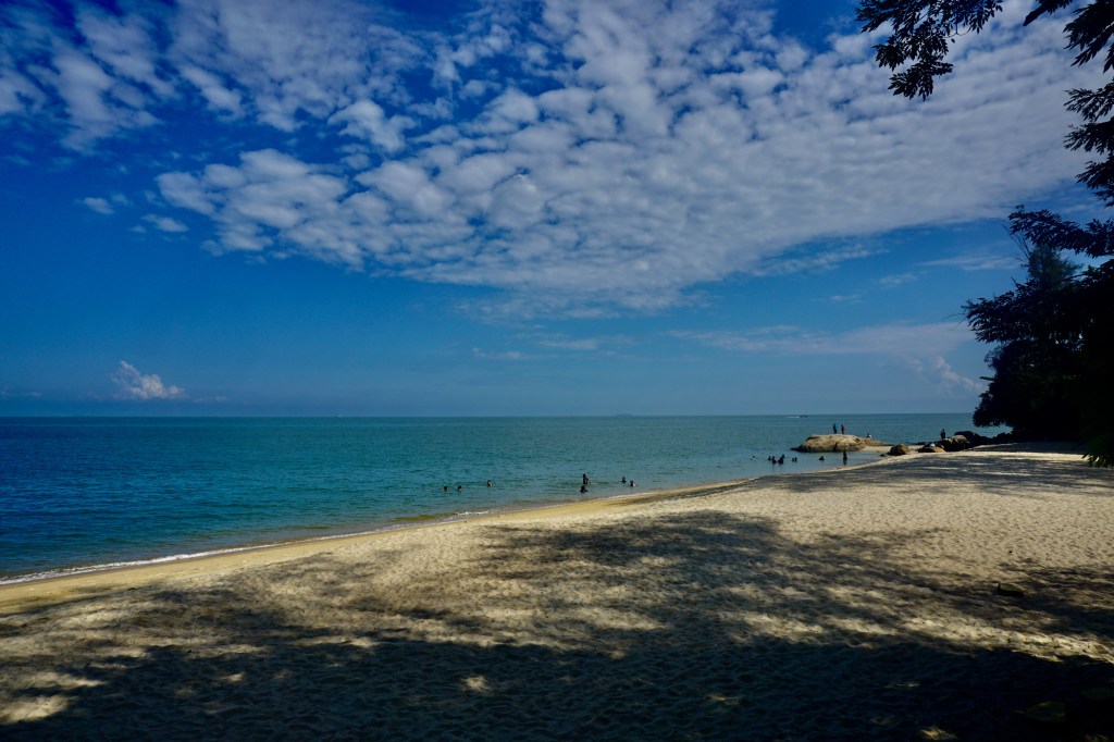 picture of beach at Lumut, Malaysia, where Dr Deva and Sheila were visiting in October 2019